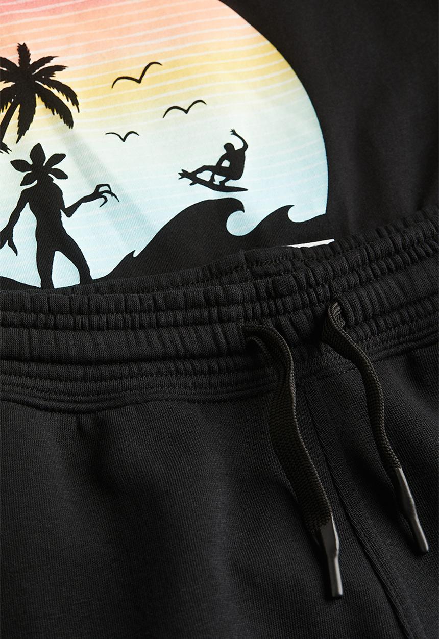H&M - 2 Piece printed set - black stranger things