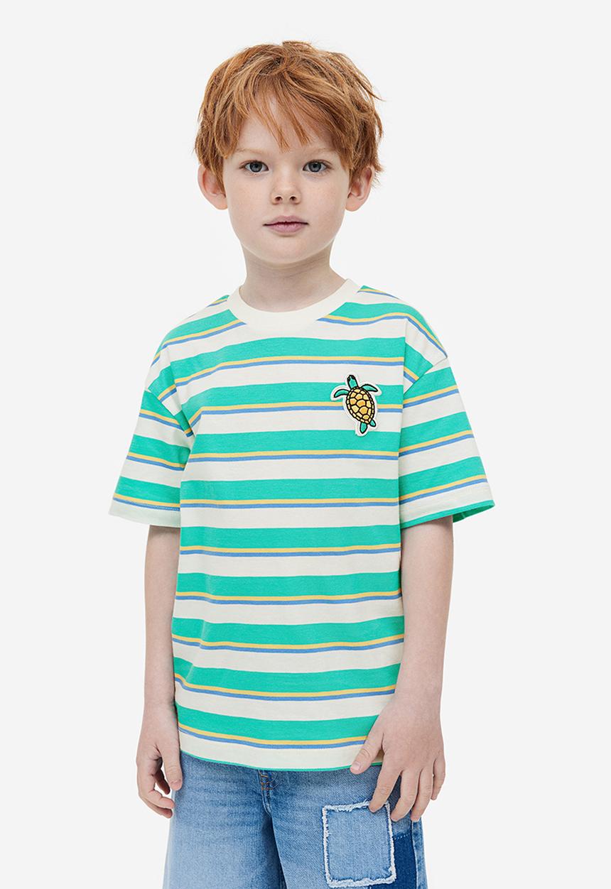 H&M - Jersey t-shirt - green turtle