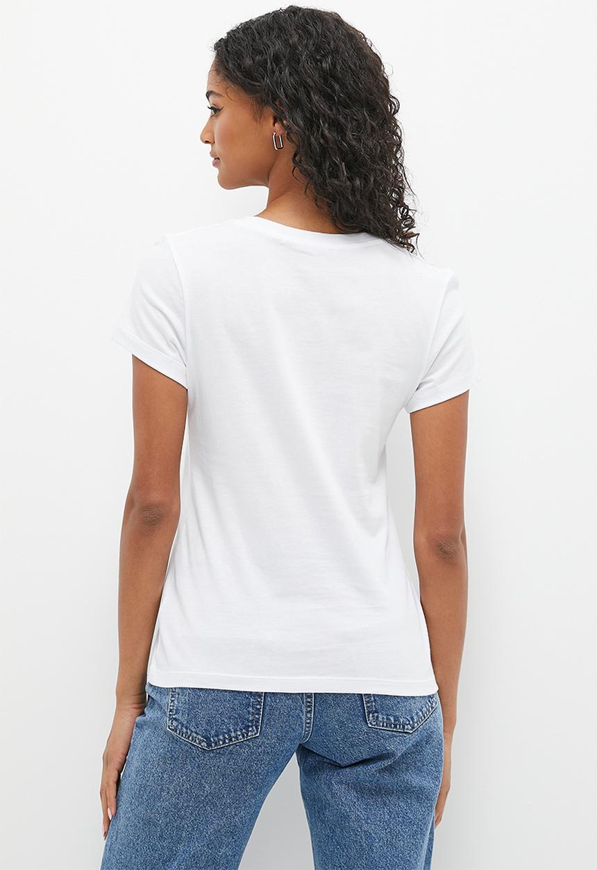 Calvin Klein - CK core instit logo slim fit tee - white