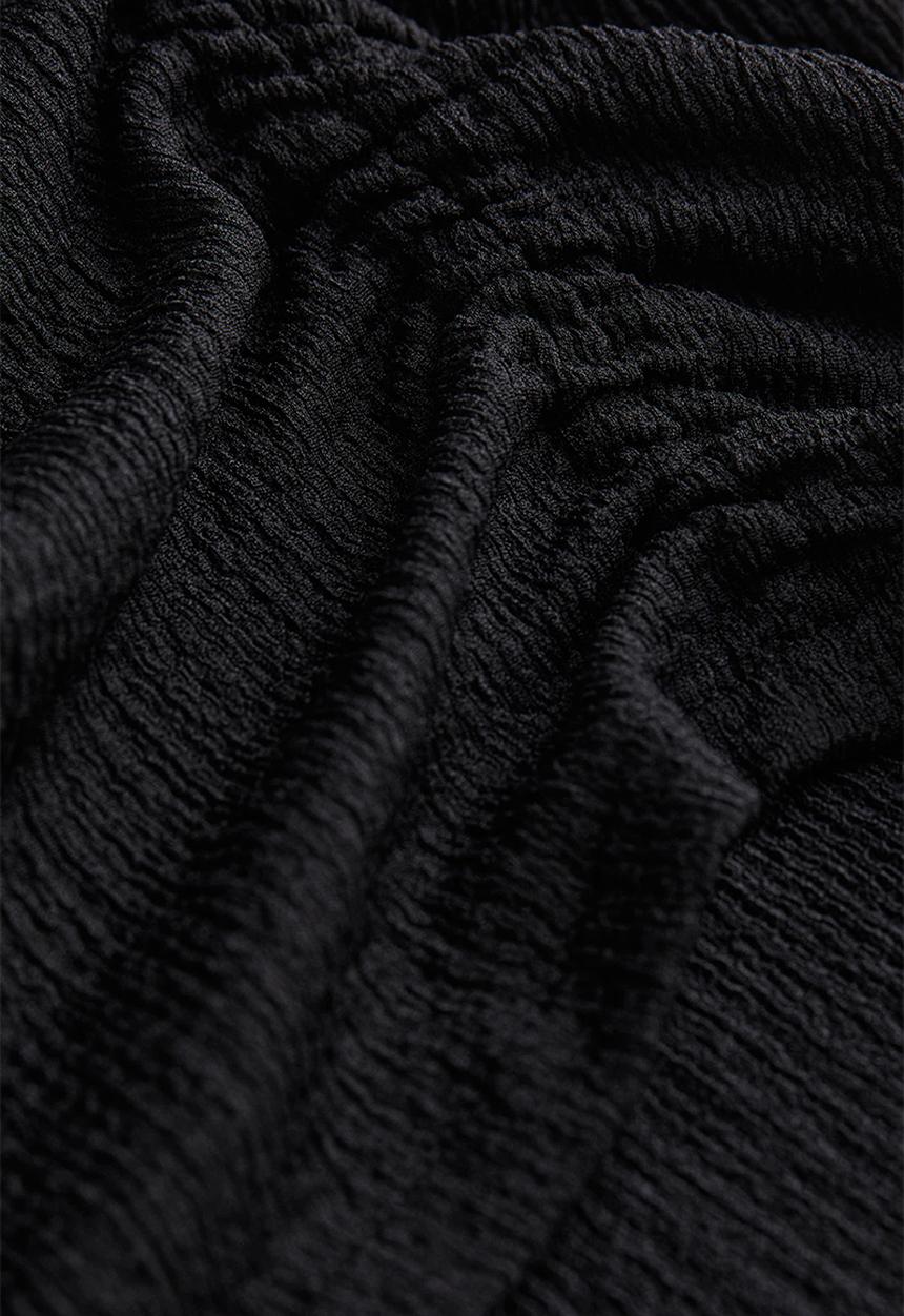 H&M - Ruched crinkled skirt - black