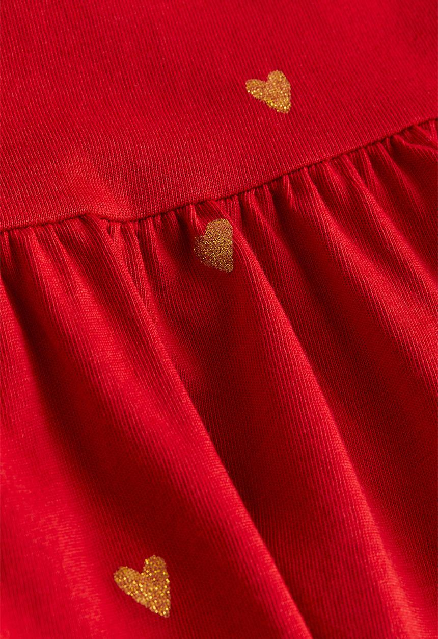 H&M - Flutter-sleeved dress - red hearts