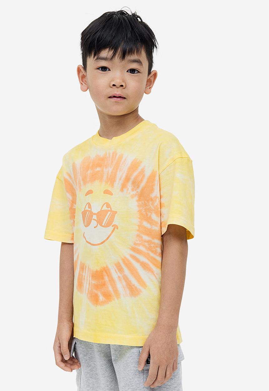 H&M - Jersey t-shirt - yellow tie-dye