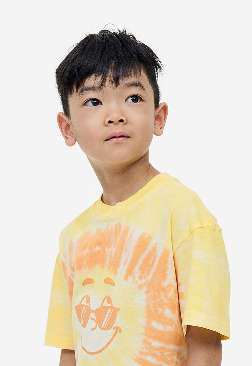 H&M - Jersey t-shirt - yellow tie-dye
