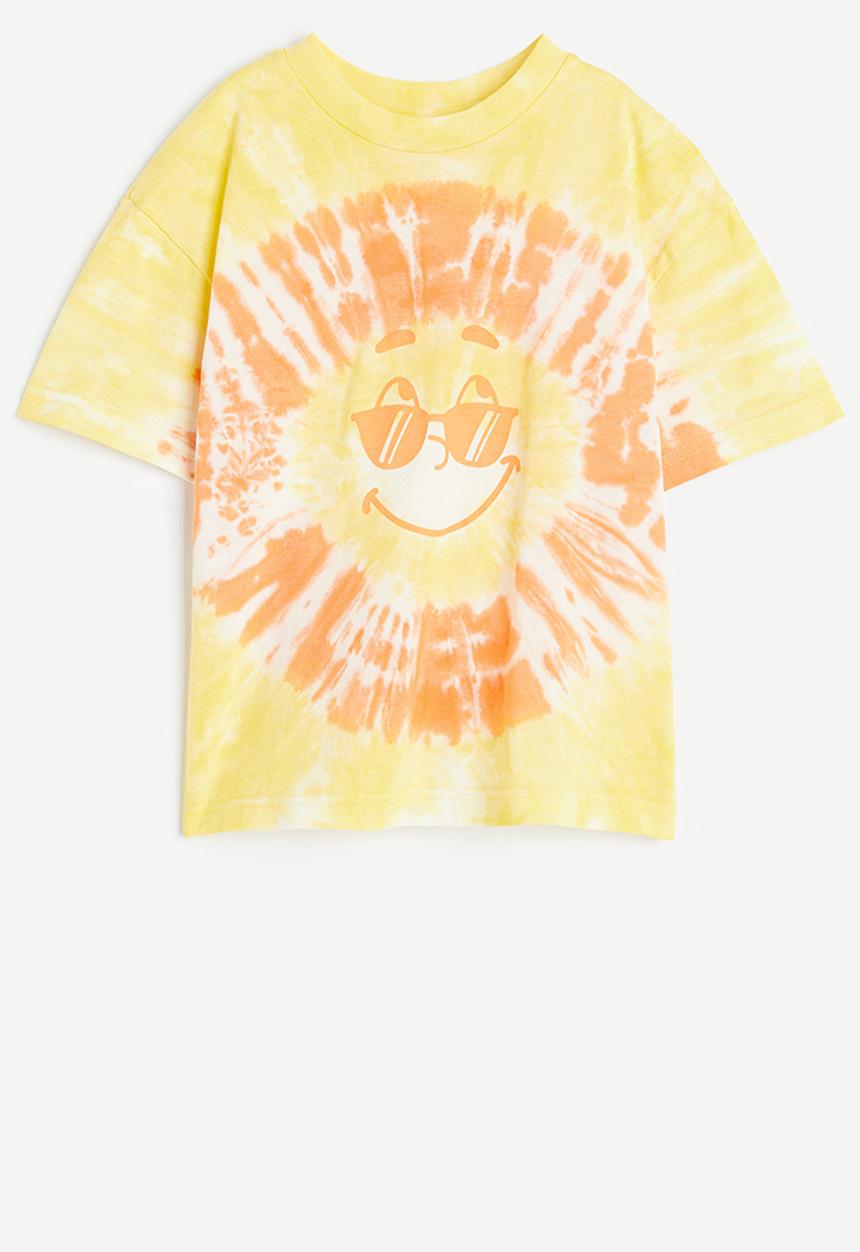 H&M - Jersey t-shirt - yellow tie-dye