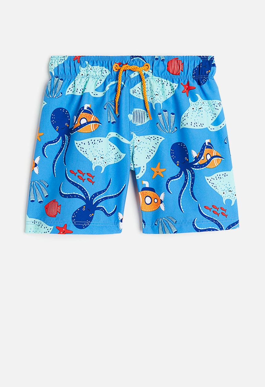 H&M - Patterned swim shorts - blue sea creatures