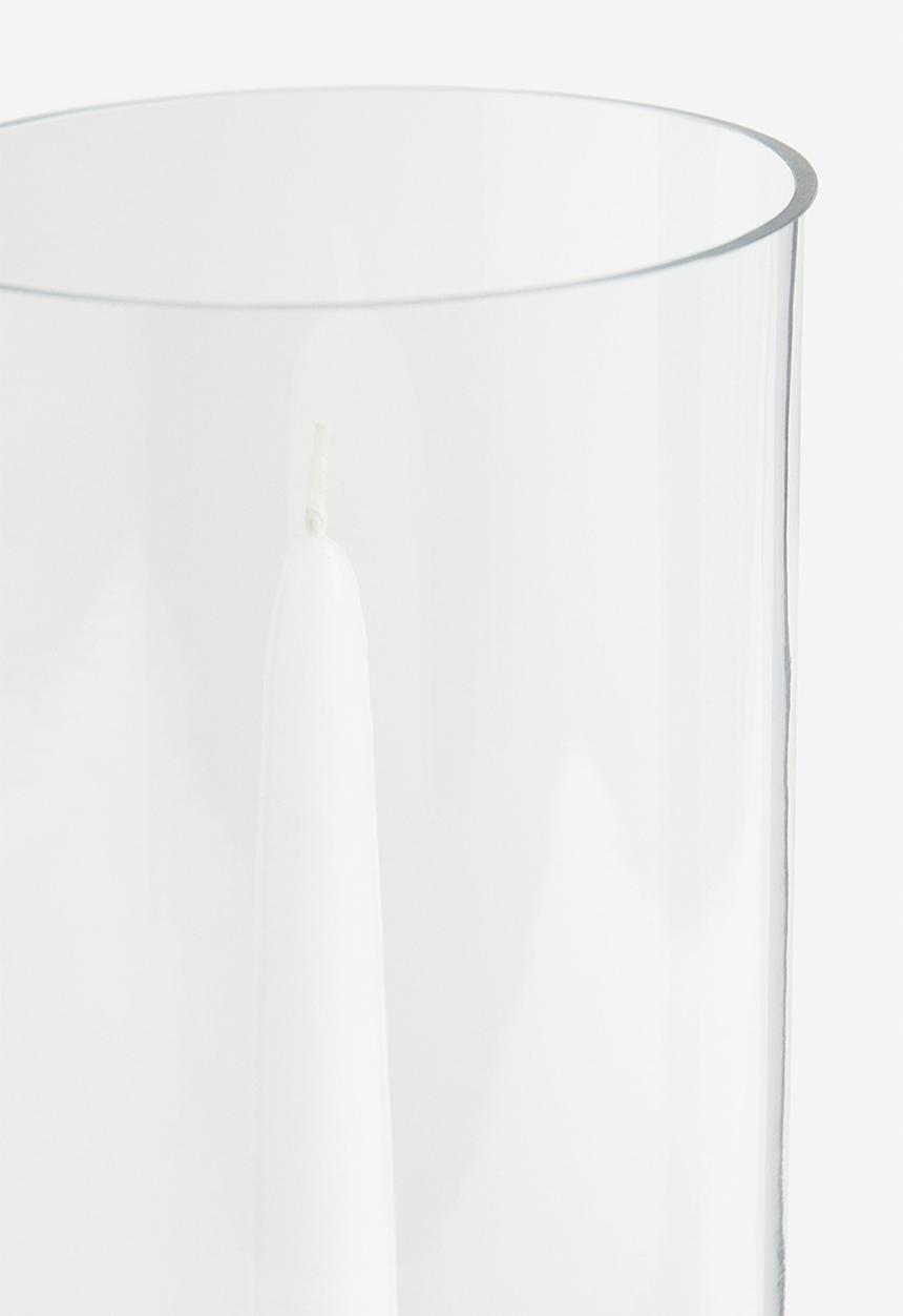 H&M - Metal and glass candle holder - black