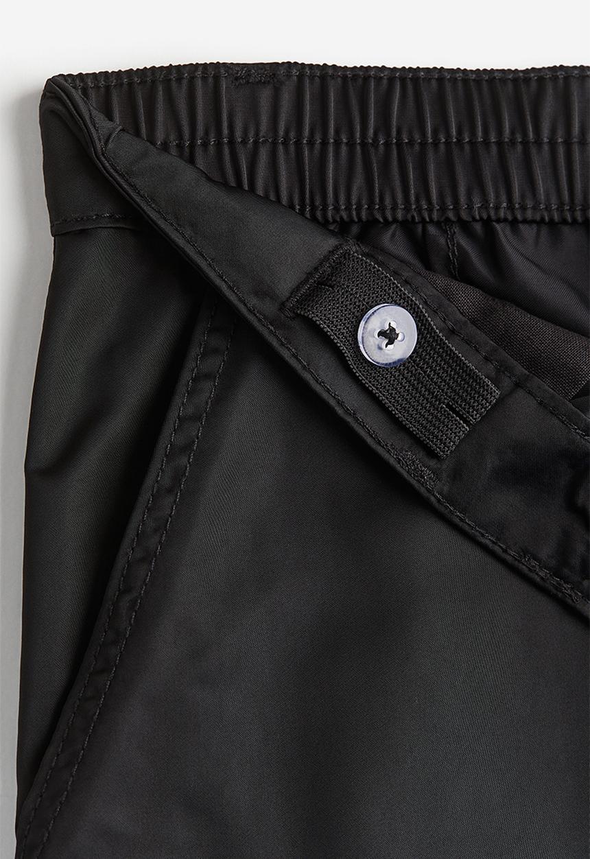 H&M - Wide cargo trousers - black