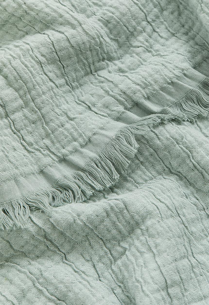 H&M - Fringed bedspread - light green
