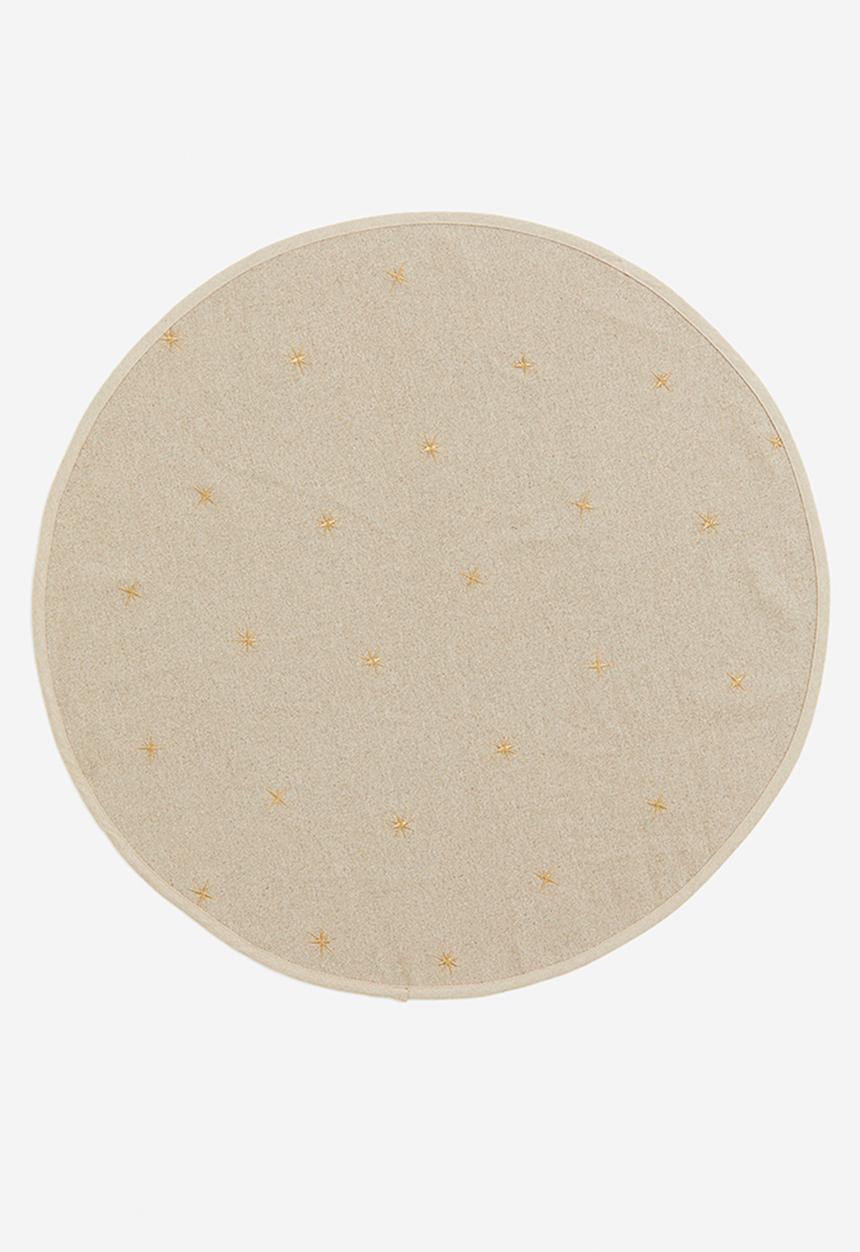 H&M - Linen-blend christmas tree mat - beige