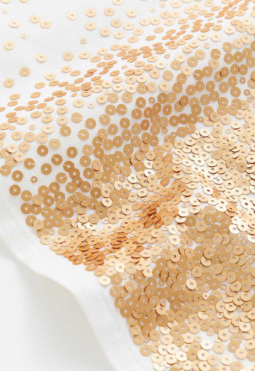 H&M - Sequin runner - white & gold-coloured 
