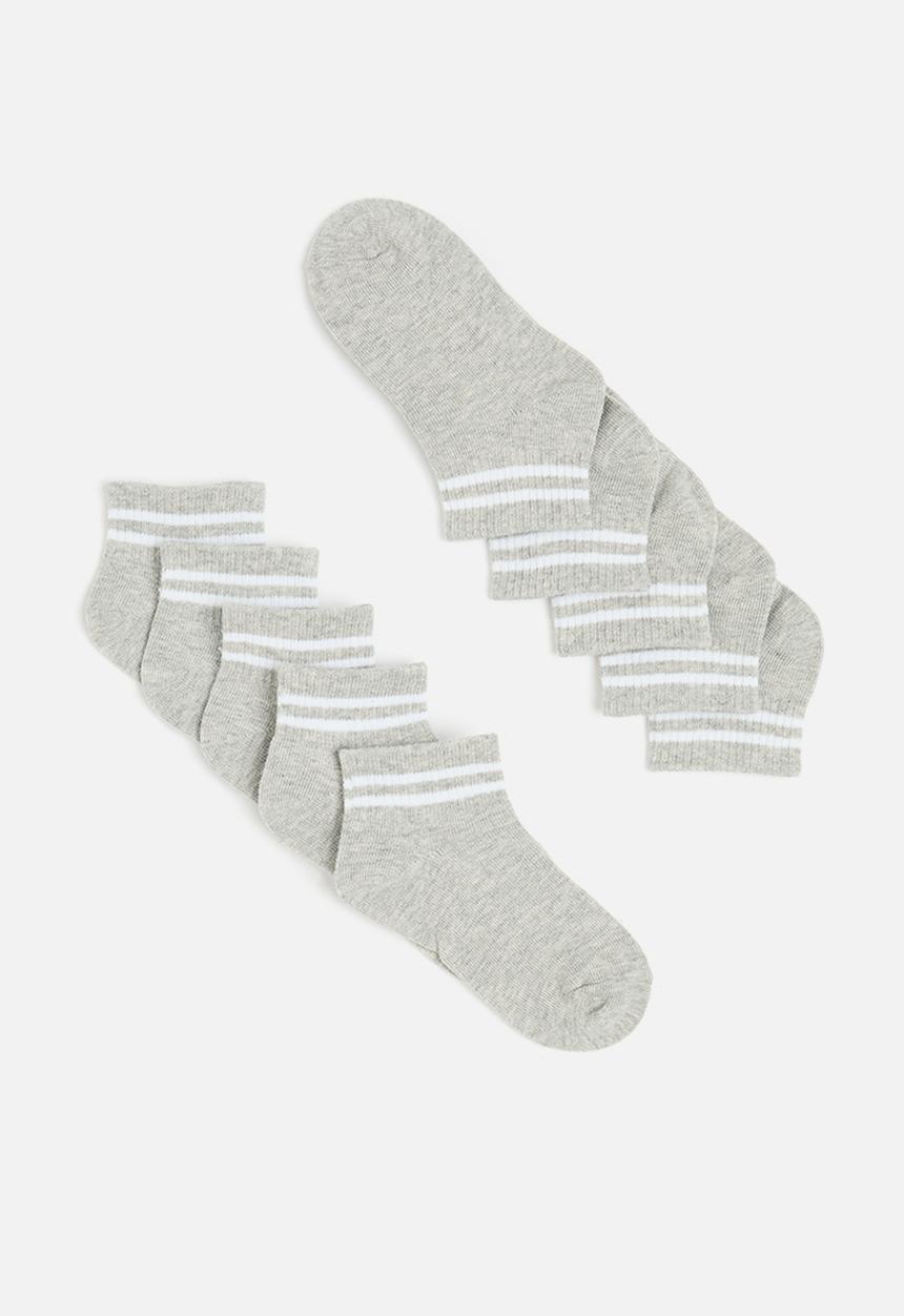 Pop Candy - 5 Pack ankle socks - grey
