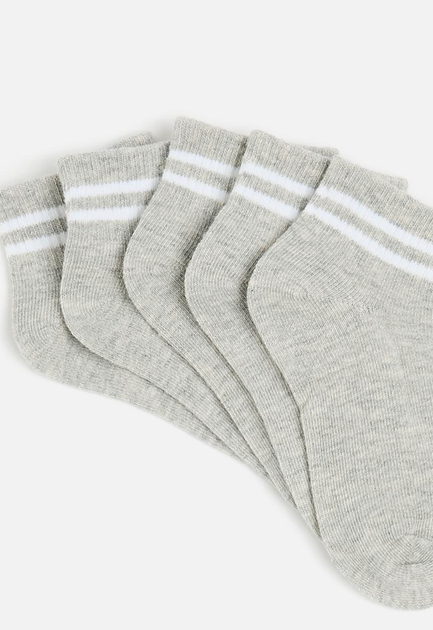 Pop Candy - 5 Pack ankle socks - grey