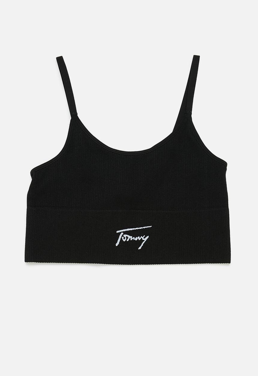 Tommy Hilfiger - Long line scoop bralette - black