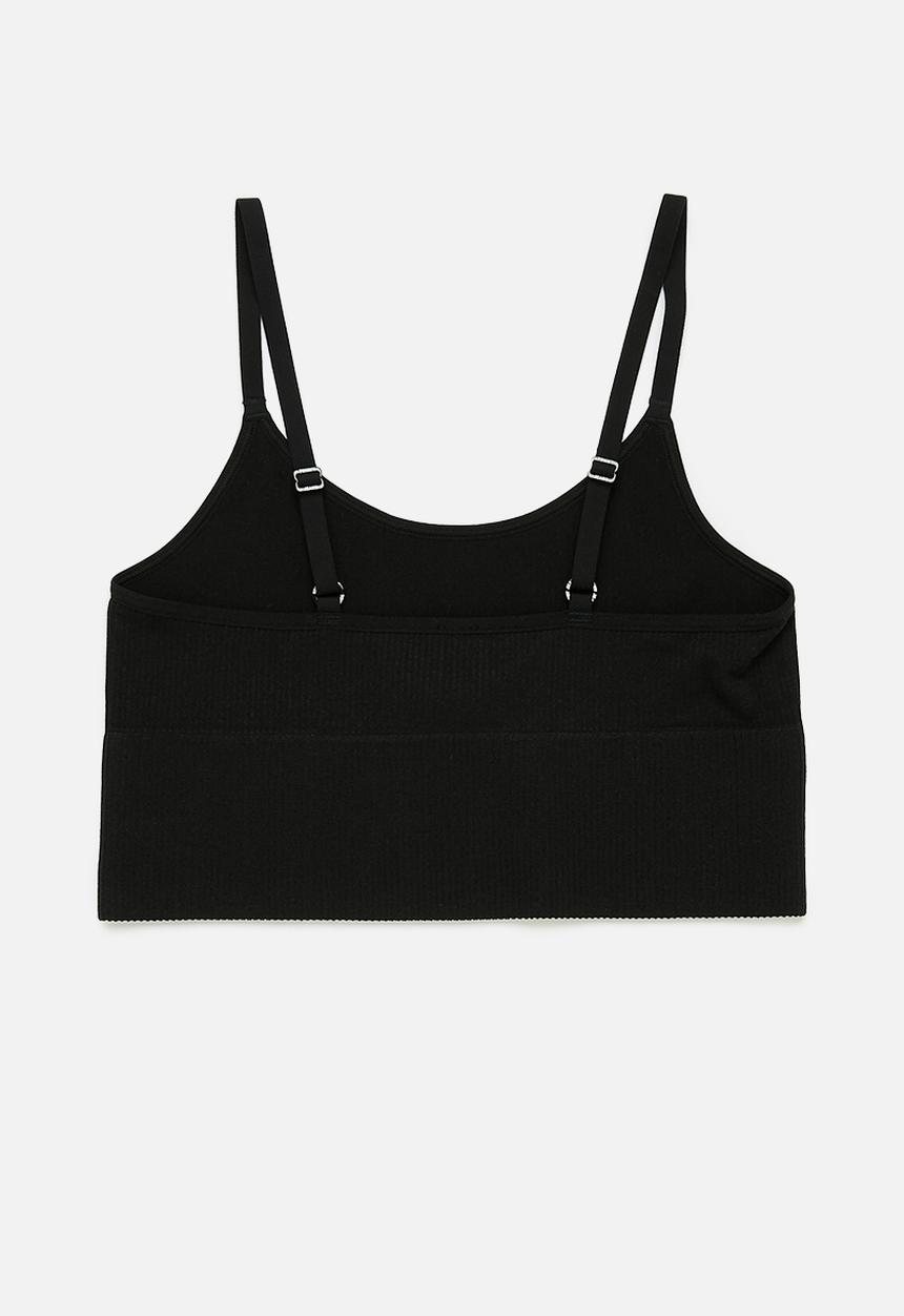 Tommy Hilfiger - Long line scoop bralette - black