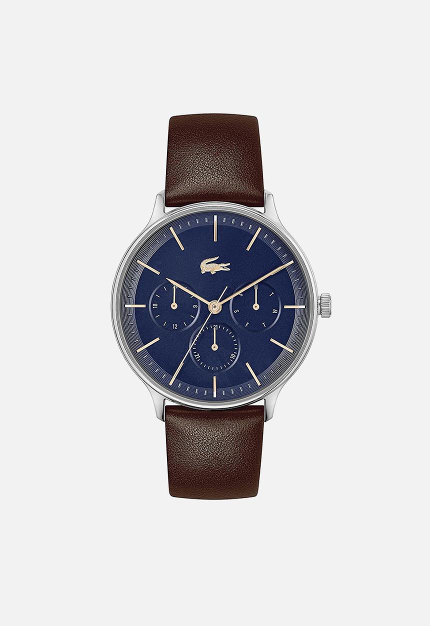 DNU-Lacoste - Lacoste club blue dial - brown leather strap