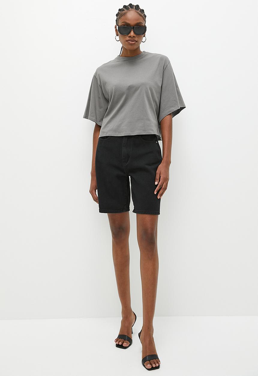 Superbalist - Boxy kimono top - charcoal