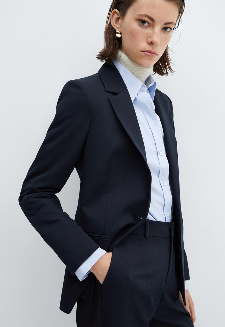MANGO - Trousers boreal - navy
