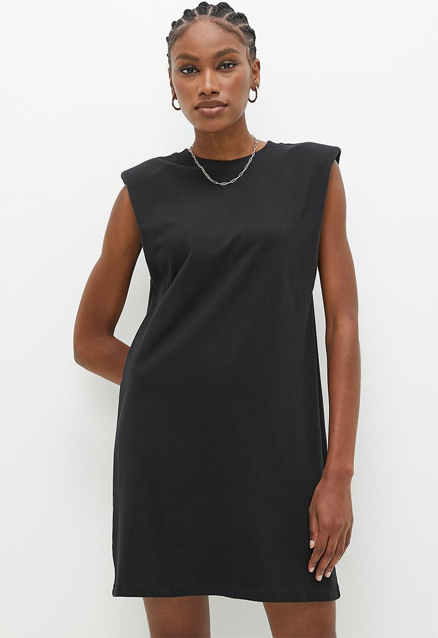 Superbalist - Shoulder detail dress - black