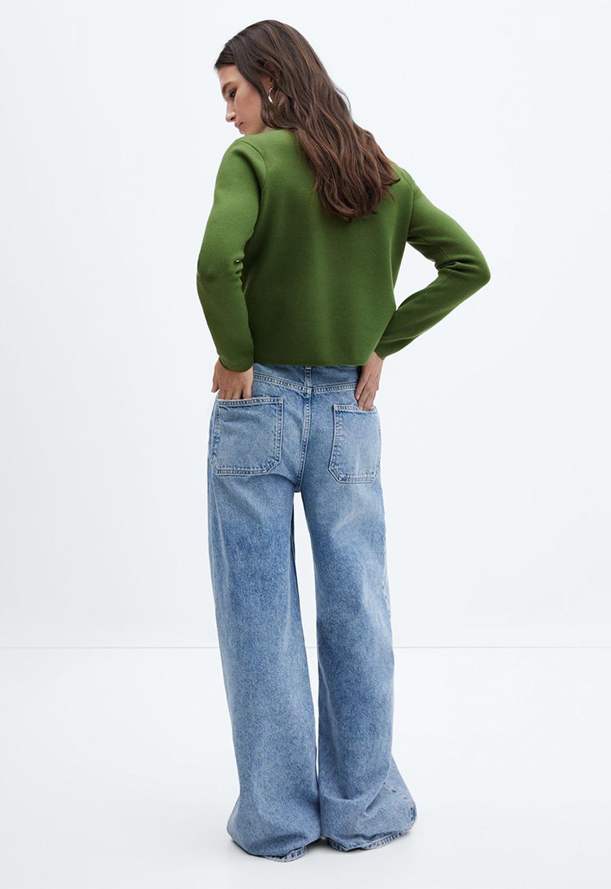 MANGO - Sweater chimney - green