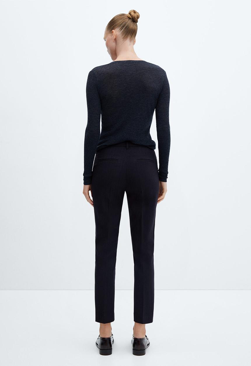 MANGO - Trousers warm - navy