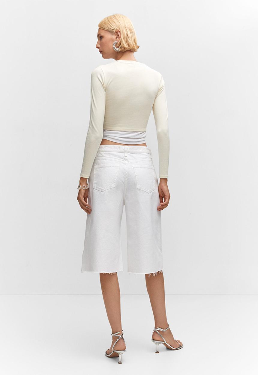 MANGO - Bermuda shorts clair - white