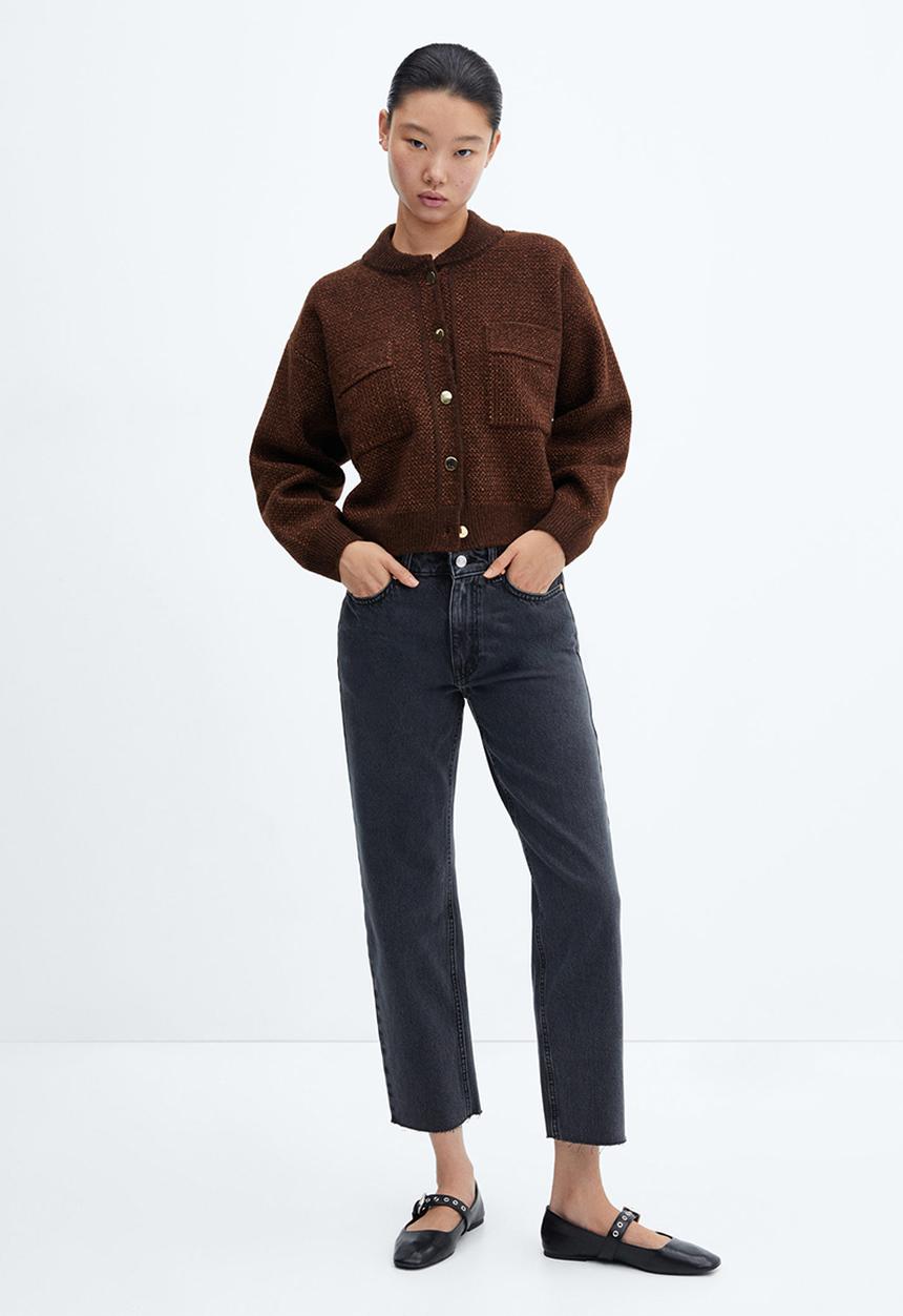 MANGO - Cardigan chase - brown