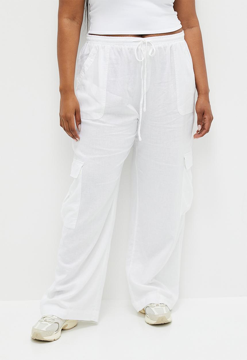 Cotton On - Plus Haven Utility Wide Leg Pant - White