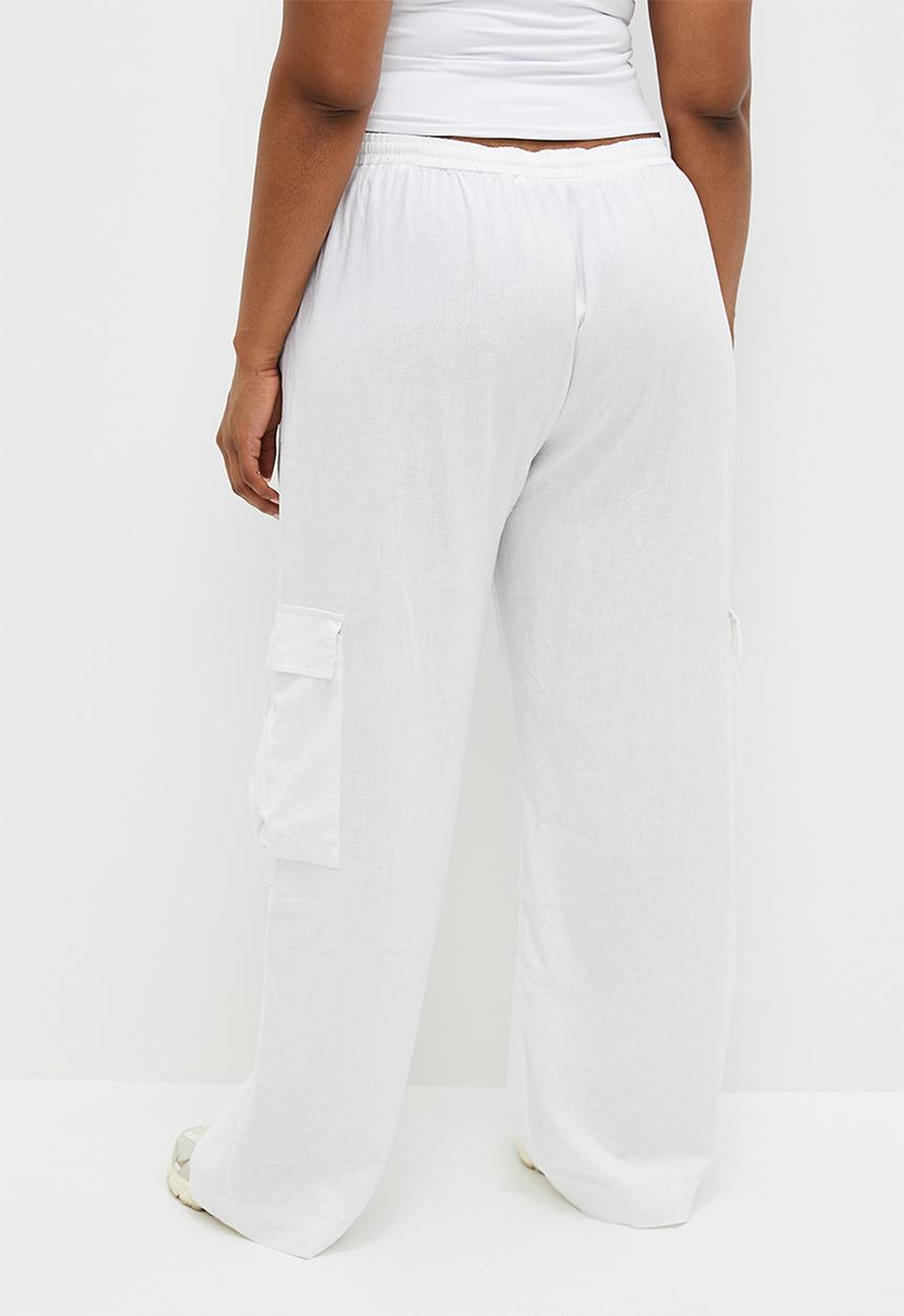 Cotton On - Plus Haven Utility Wide Leg Pant - White