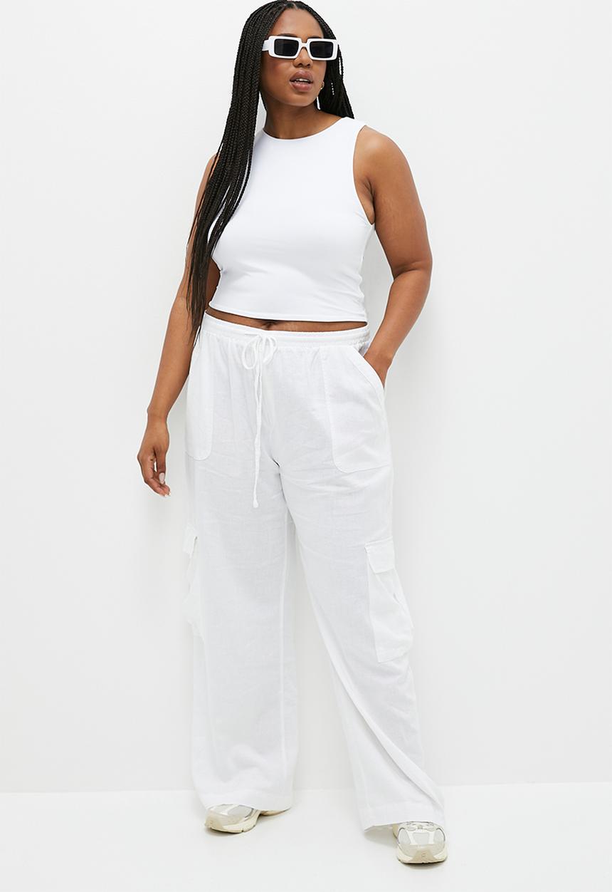Cotton On - Plus Haven Utility Wide Leg Pant - White