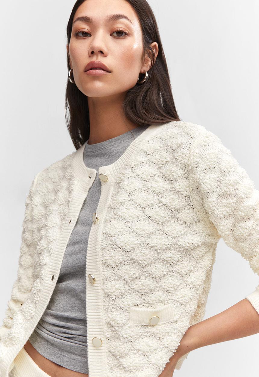 MANGO - Cardigan mbappe - light beige