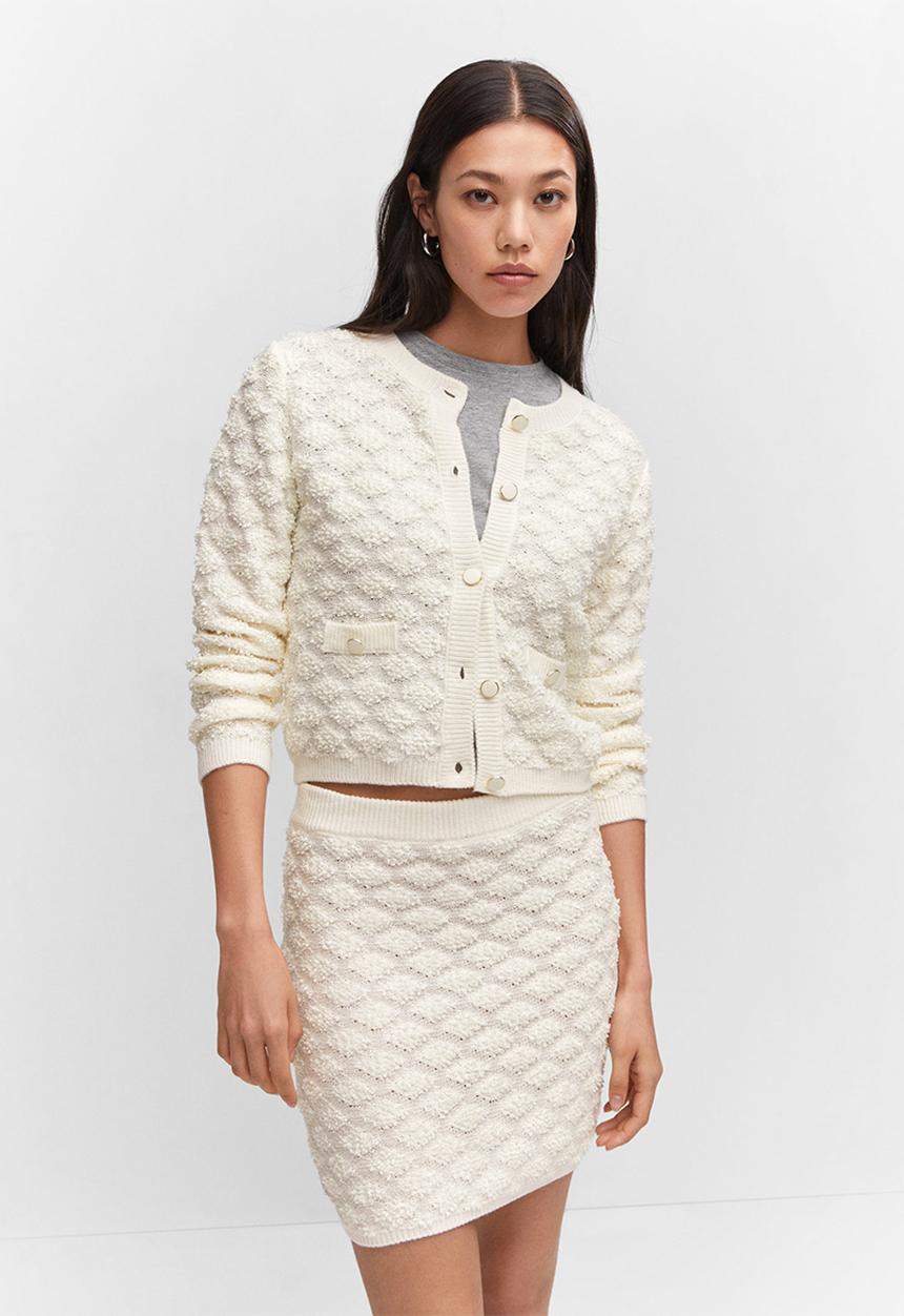 MANGO - Cardigan mbappe - light beige