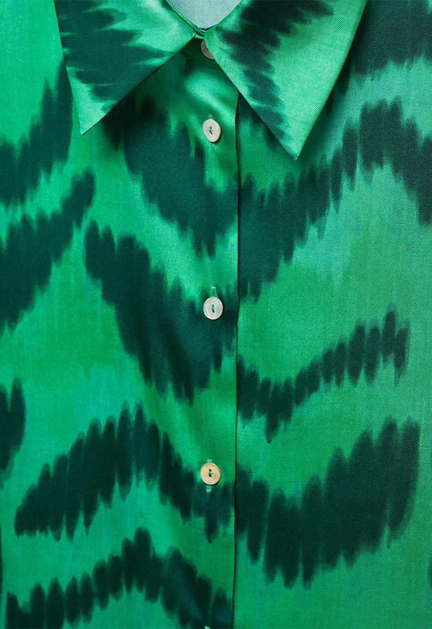 MANGO - Plus shirt medal - green