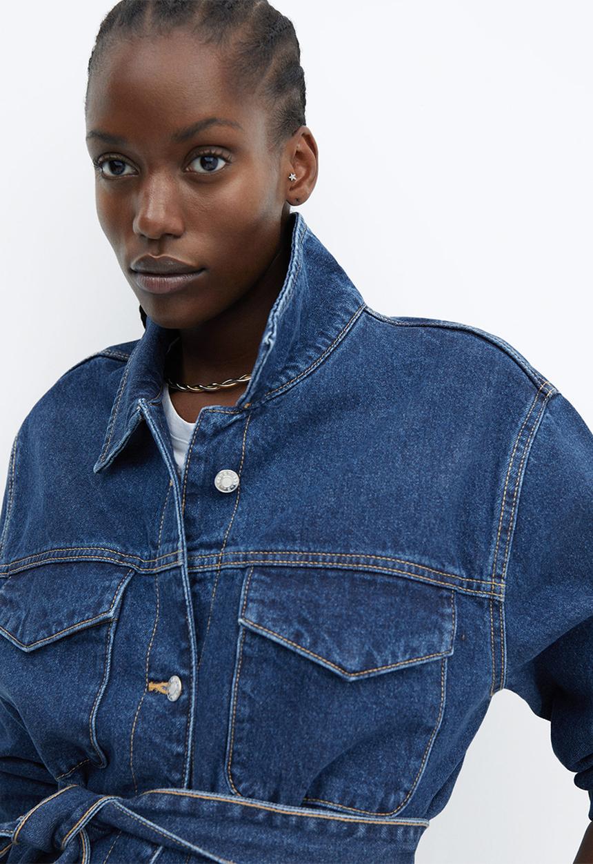 MANGO - Plus jacket susan - open blue