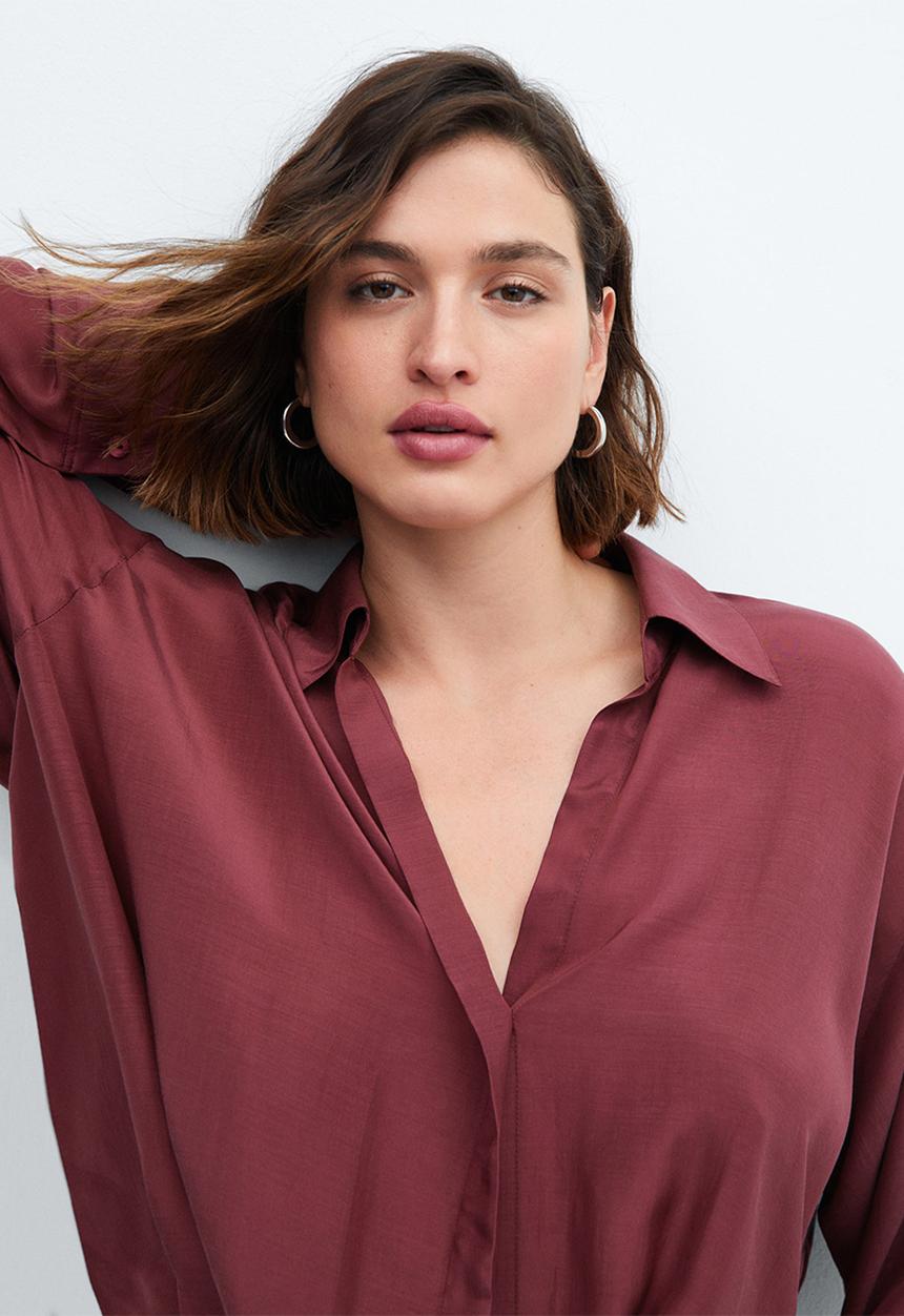 MANGO - Plus blouse teo - dark red