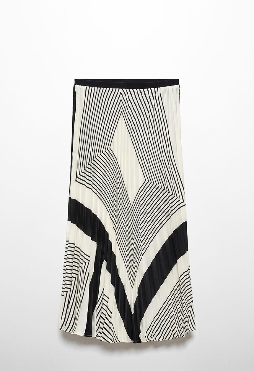 MANGO - Plus skirt lana - light beige