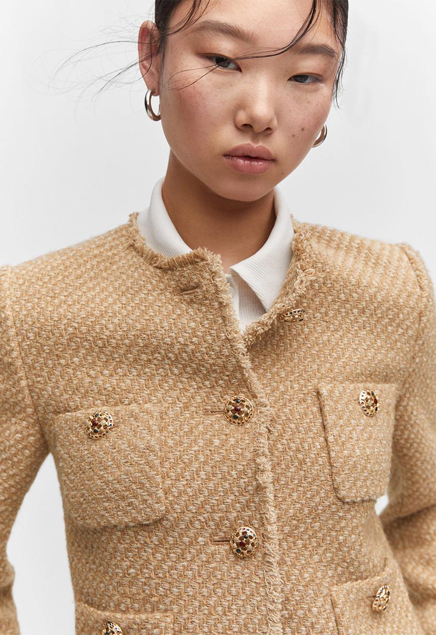 MANGO - Jacket carla - light beige