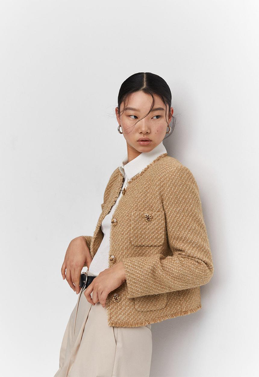 MANGO - Jacket carla - light beige
