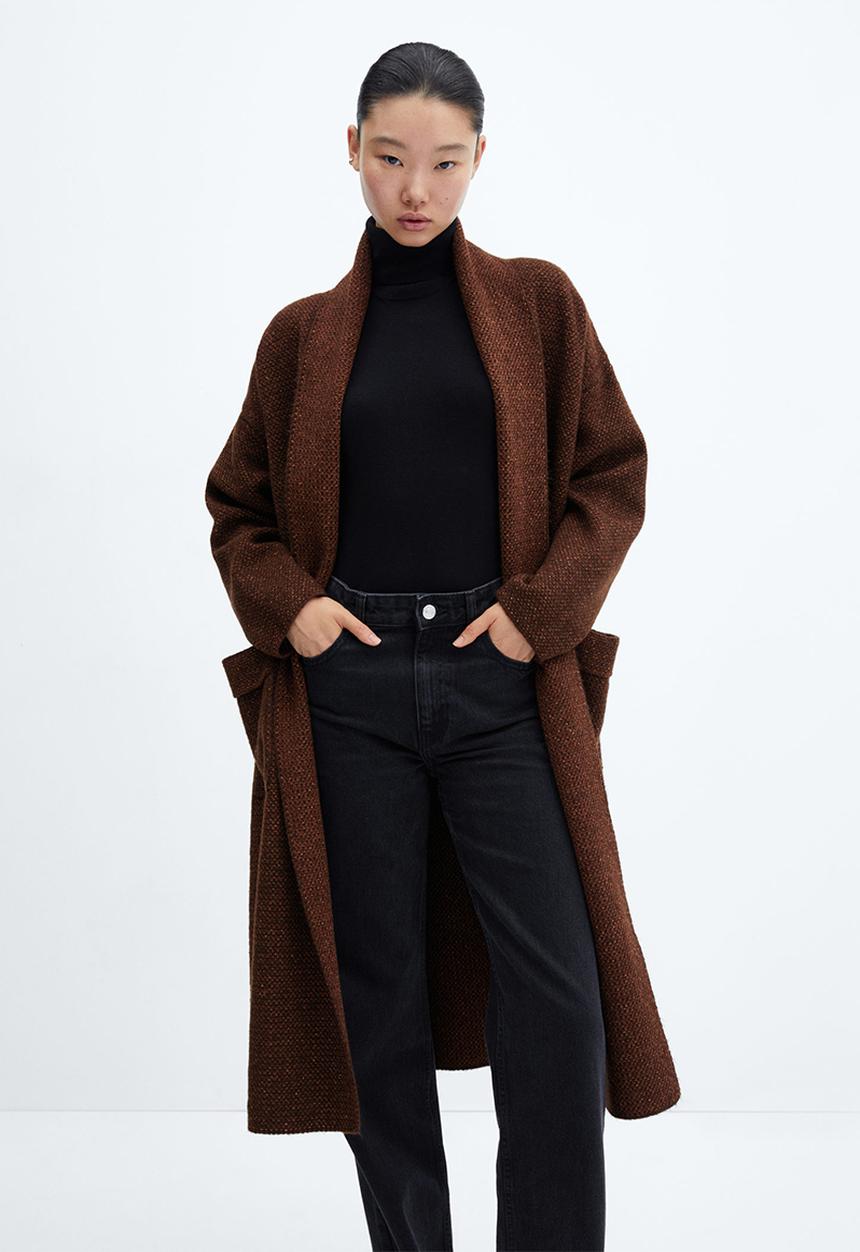 MANGO - Coat chasey - brown