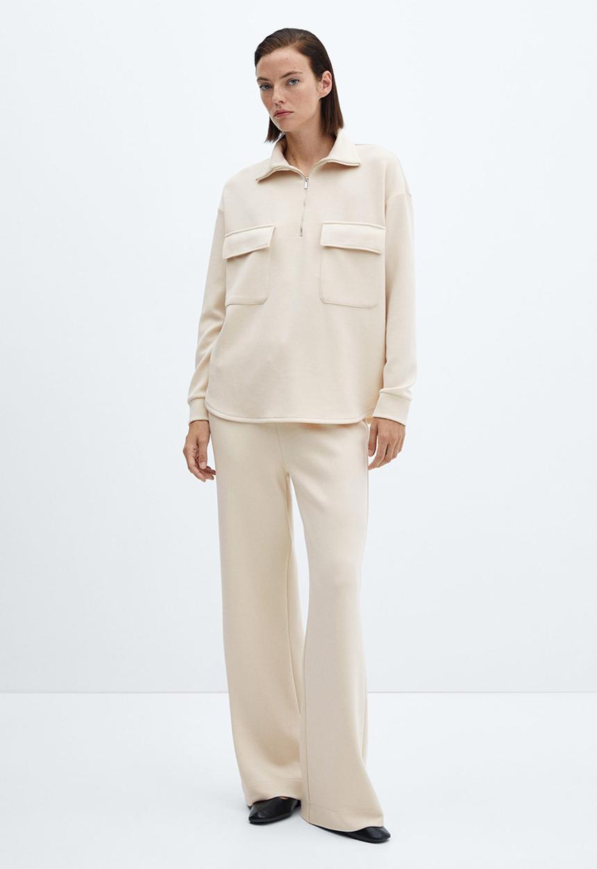 MANGO - Sweatshirt nei - light beige
