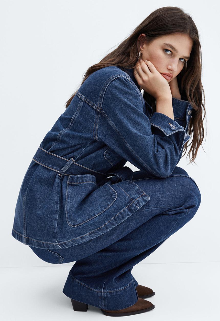 MANGO - Jacket susan - open blue