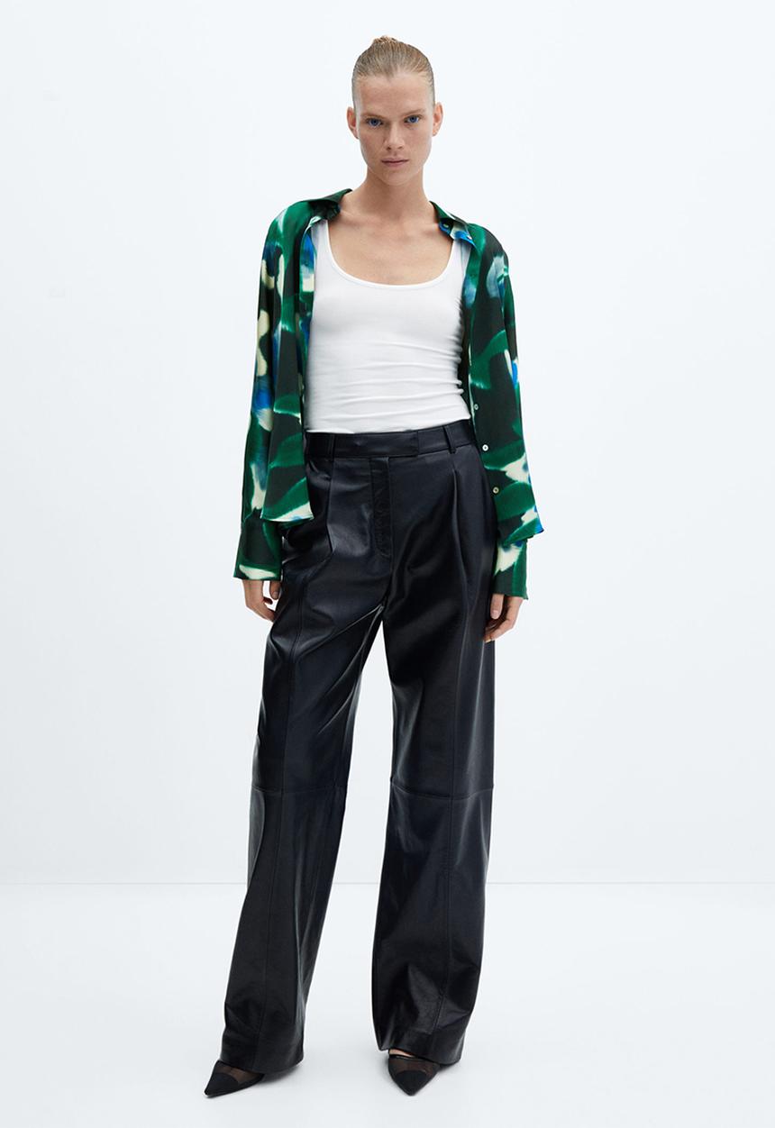 MANGO - Shirt guillem - green