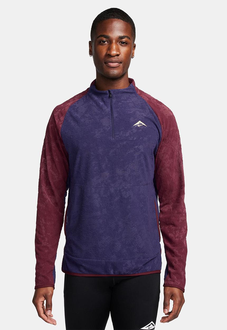 Nike - Trail  Dri-FIT 1/2-zip running top - purple & burgundy