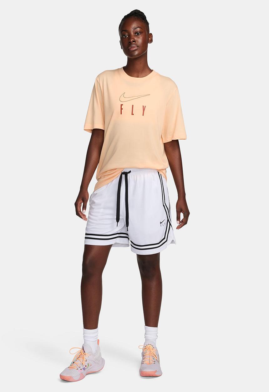 Nike - W nk df tee swoosh fly bf - peach