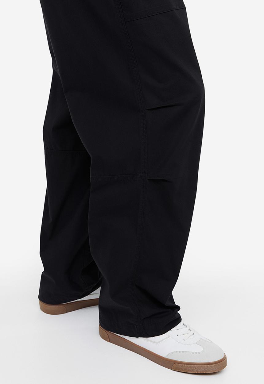 H&M - Loose fit cotton joggers - black