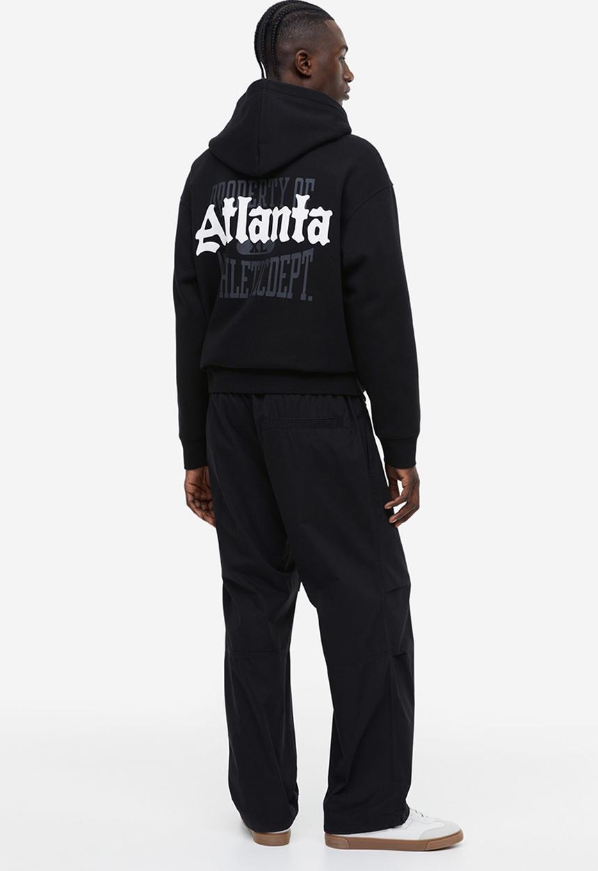 H&M - Loose fit cotton joggers - black