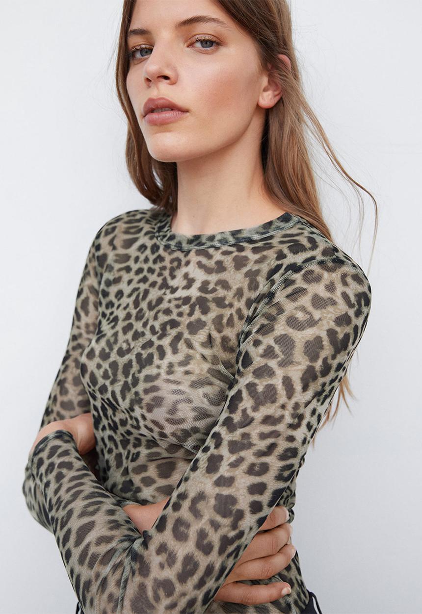 MANGO - T-shirt claude - brown