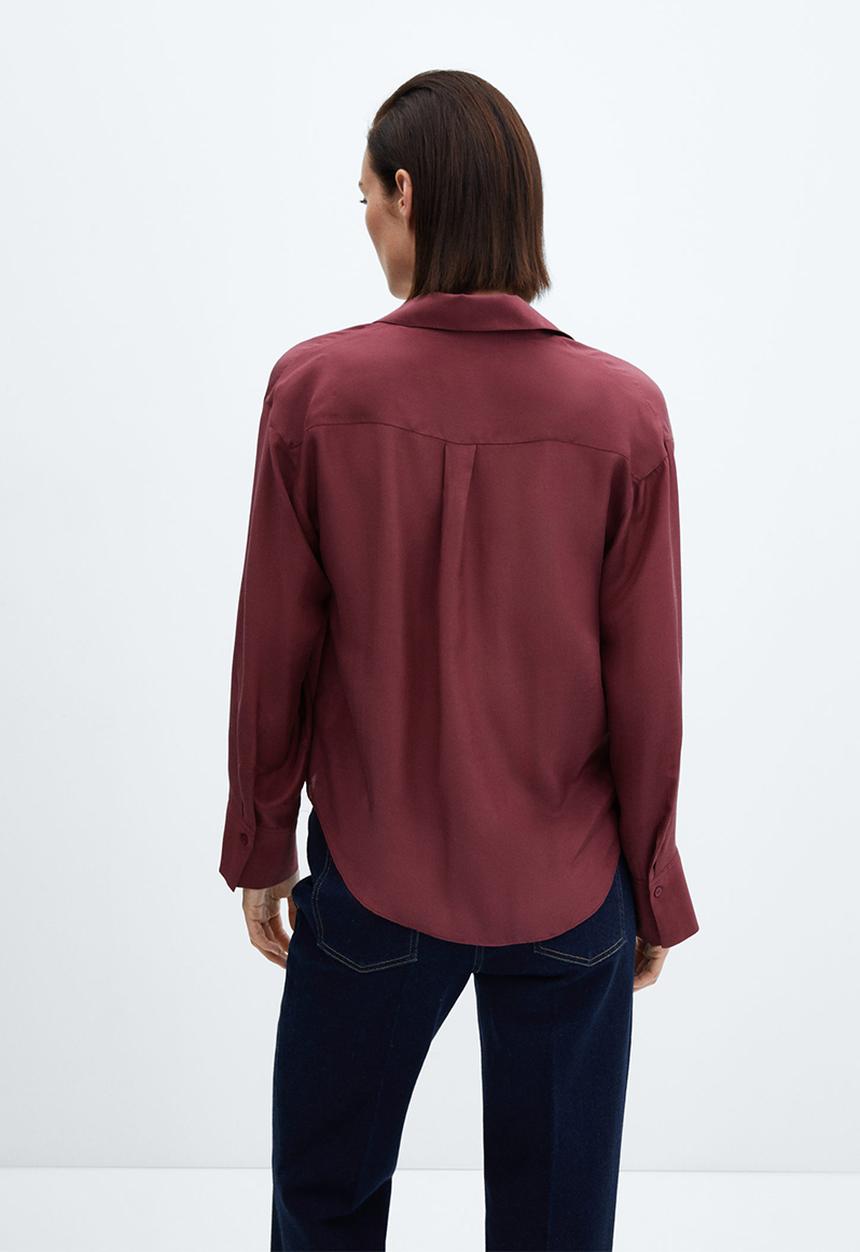 MANGO - Blouse teo - dark red