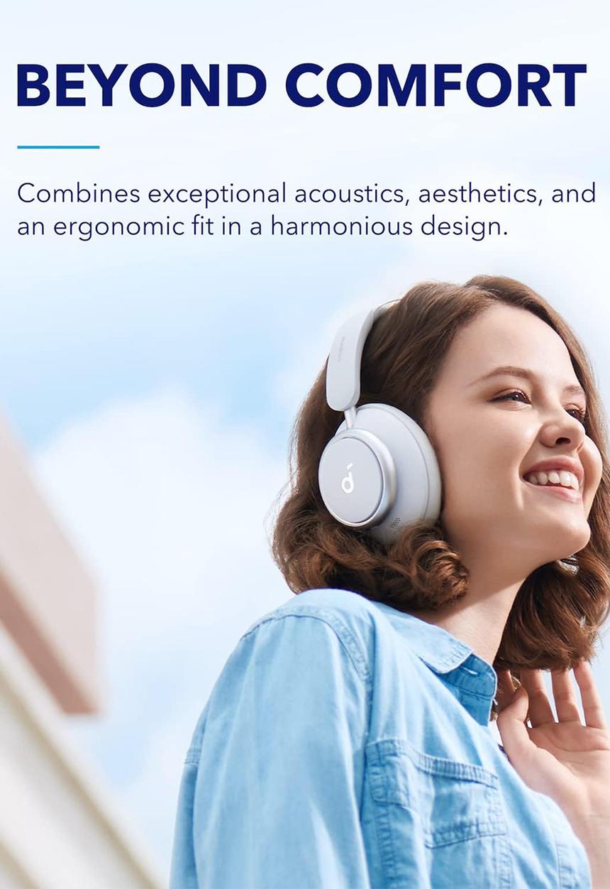 soundcore - Space Q45 Headphones- White