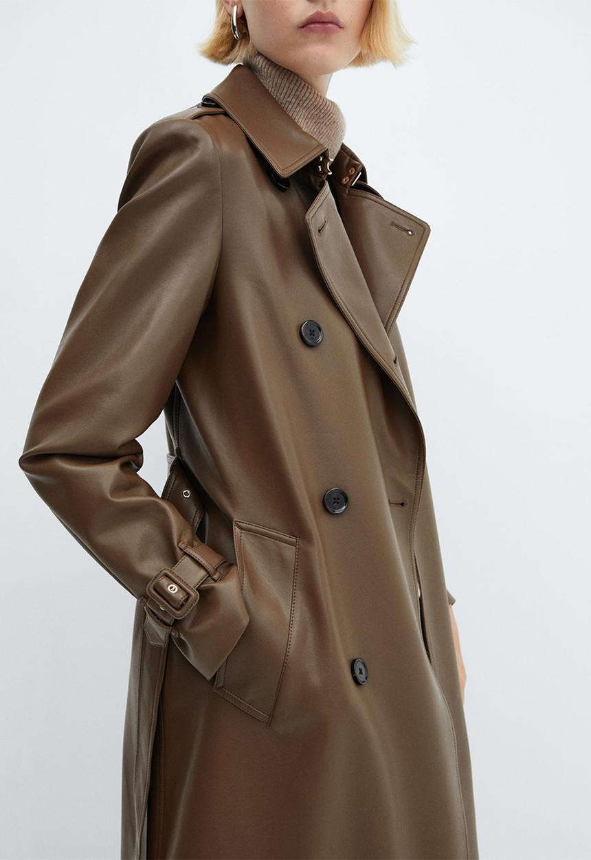 MANGO - Trench coat polanapu - brown