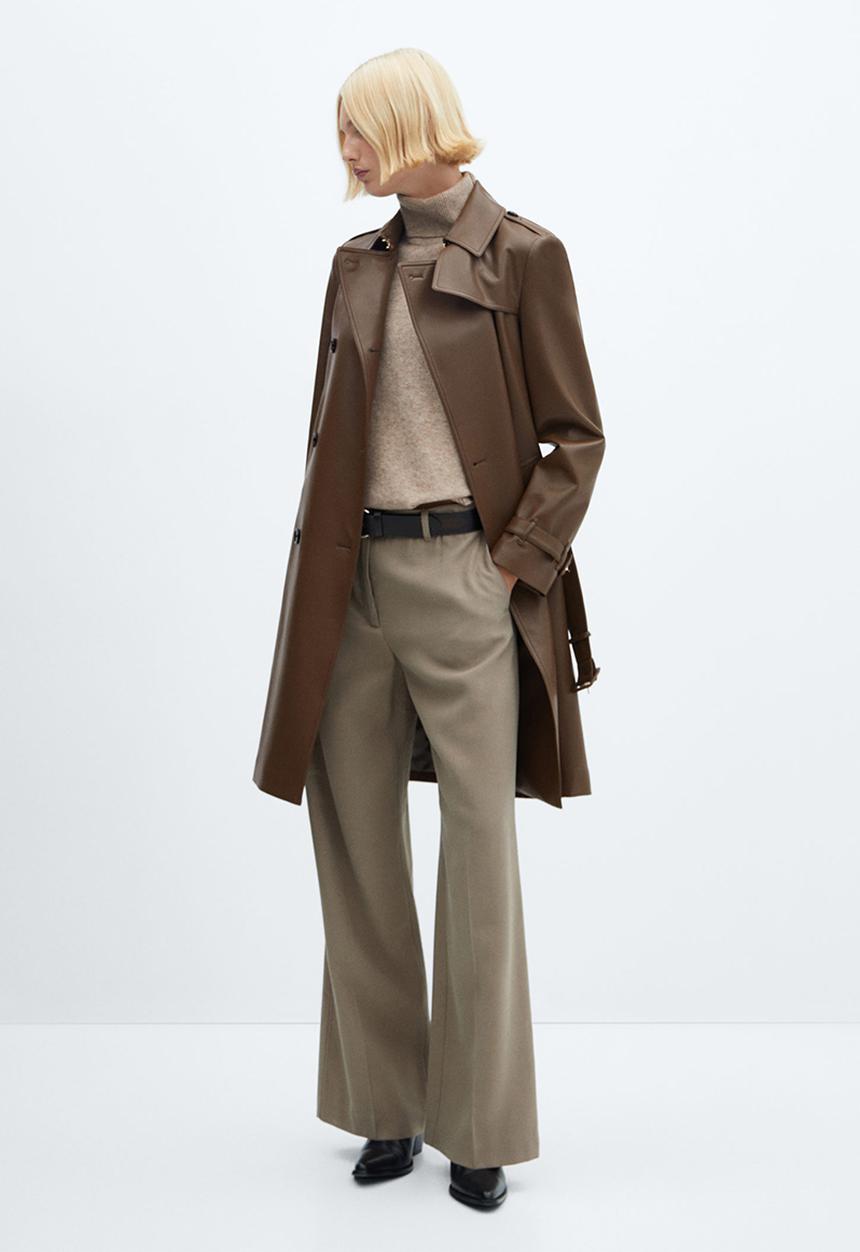 MANGO - Trench coat polanapu - brown